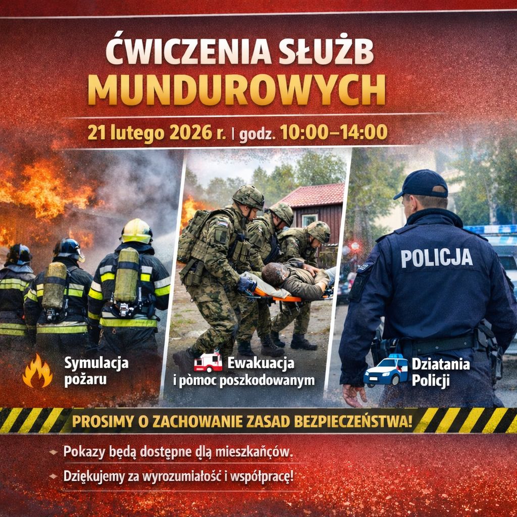 Informacja o ćwiczeniach służb mundurowych