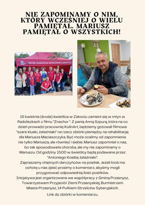 Zbiórka dla Pana Mariusza