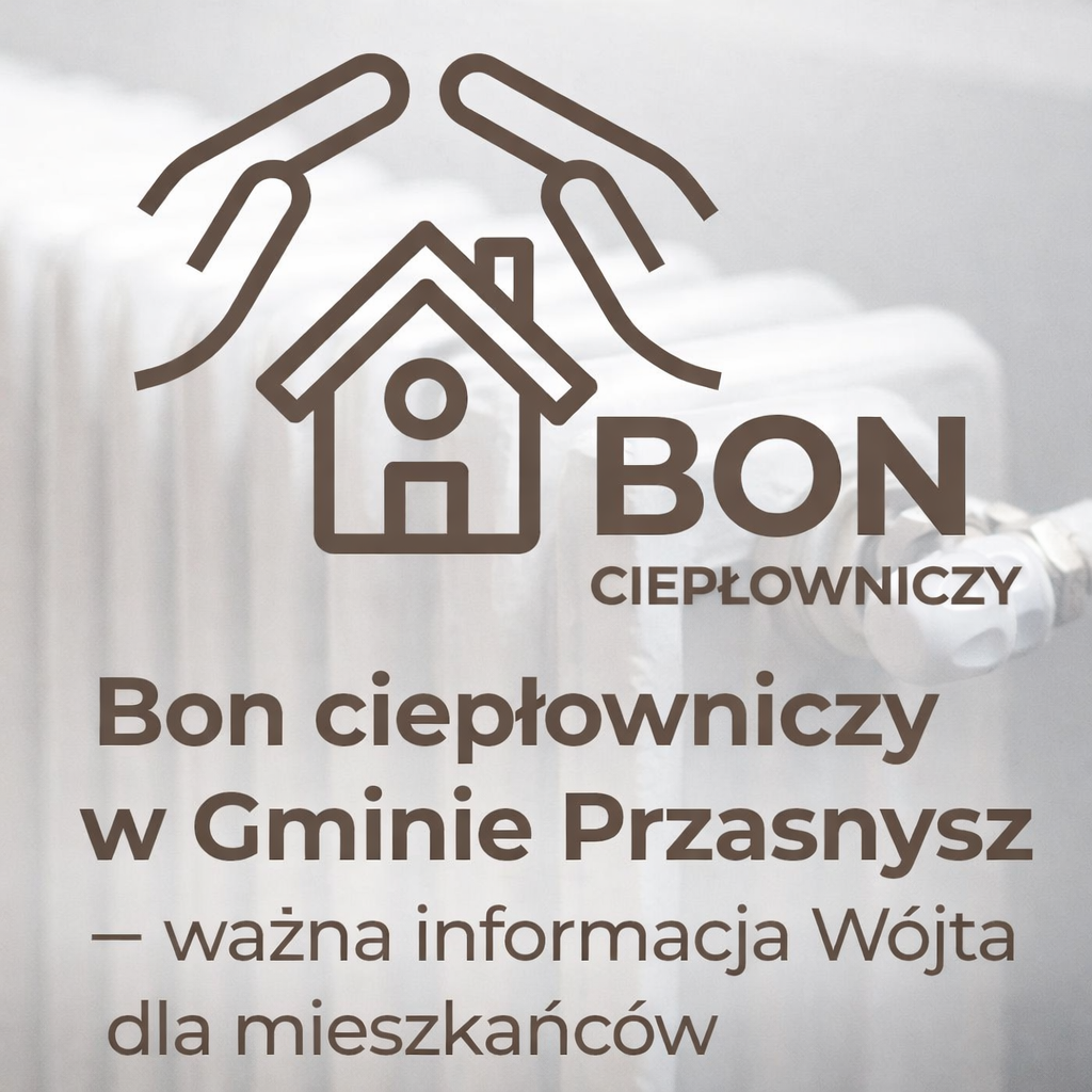Informacja Wójta Gminy Przasnysz dotycząca bonu ciepłowniczego