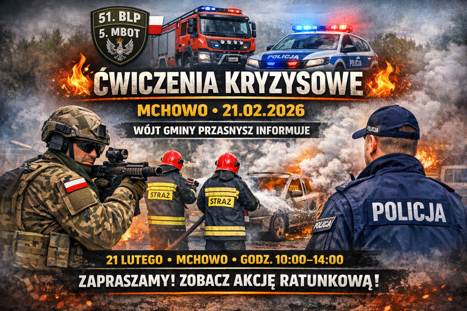 Informacja o ćwiczeniach służb mundurowych